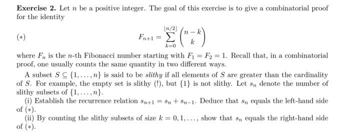 Solved Exercise 2. Let n be a positive integer. The goal of | Chegg.com