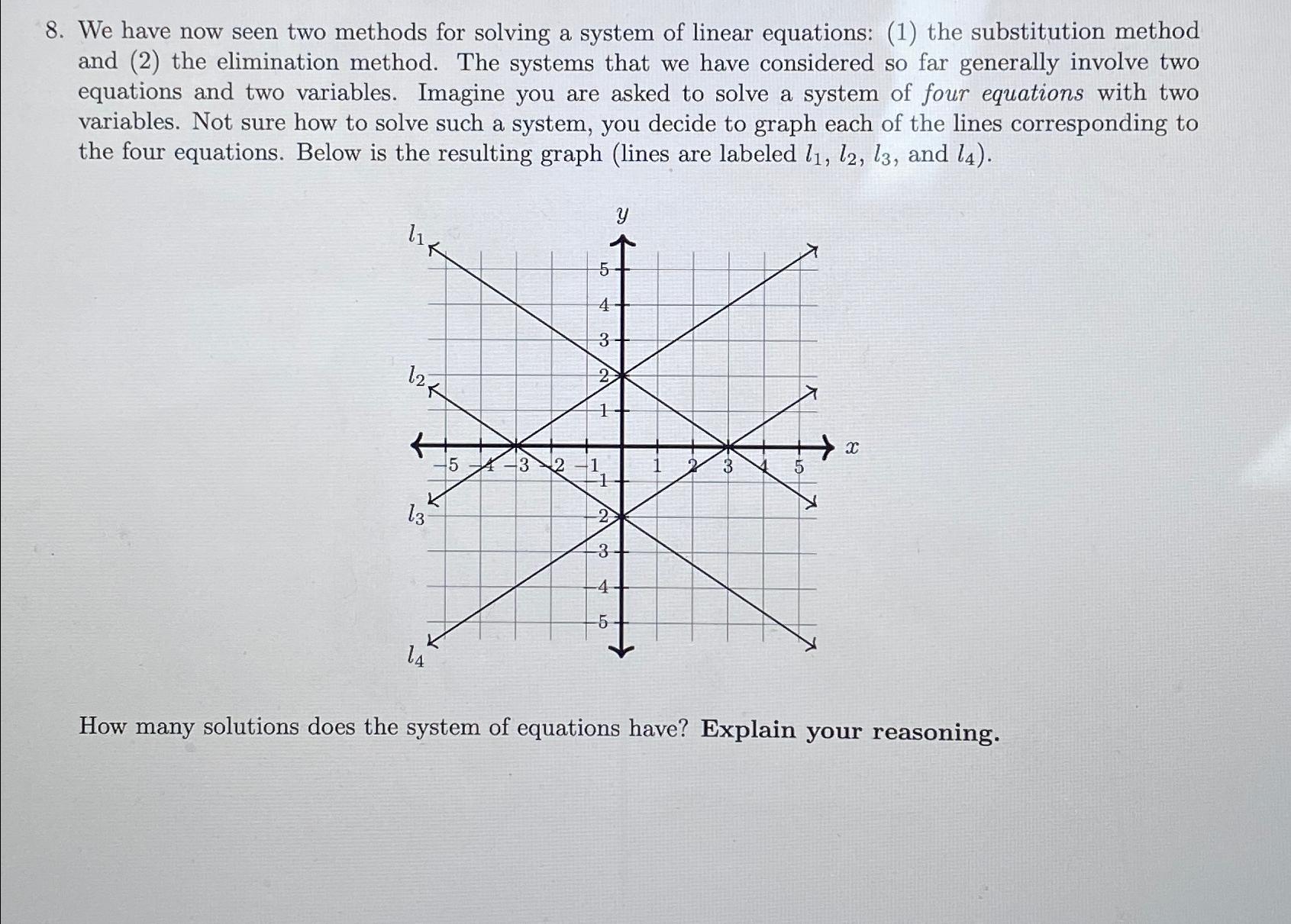 Solved We have now seen two methods for solving a system of | Chegg.com