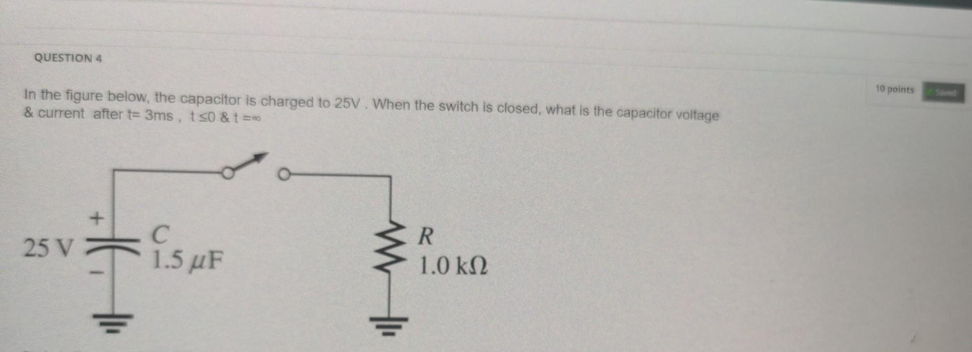 Solved The switch in figure below has been closed for a long | Chegg.com