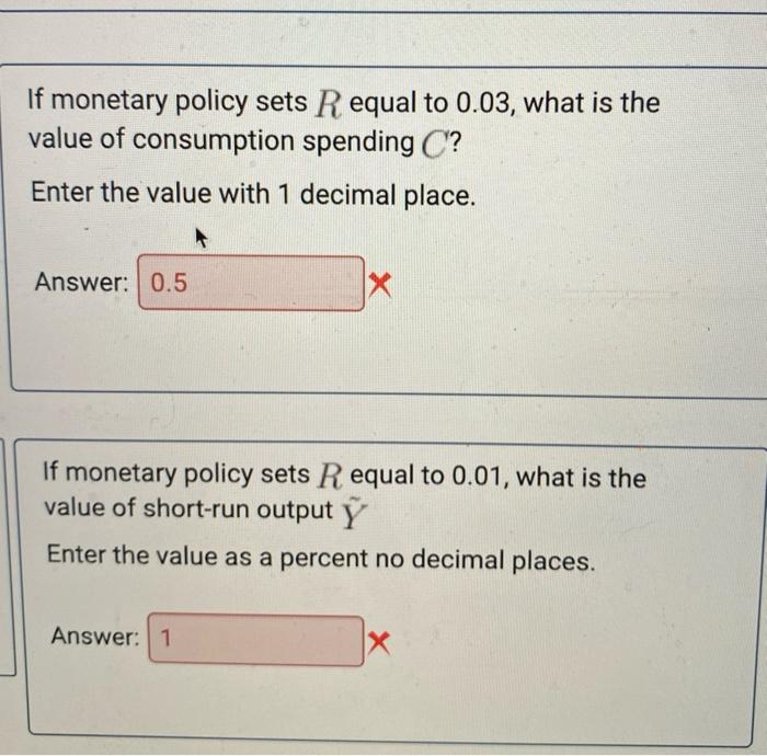 Solved If Monetary Policy Sets R Equal To 0 03 What Is T Chegg Com