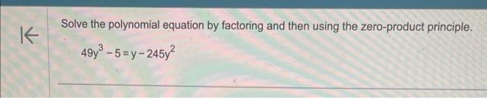 Solved Solve the polynomial equation by factoring and then | Chegg.com