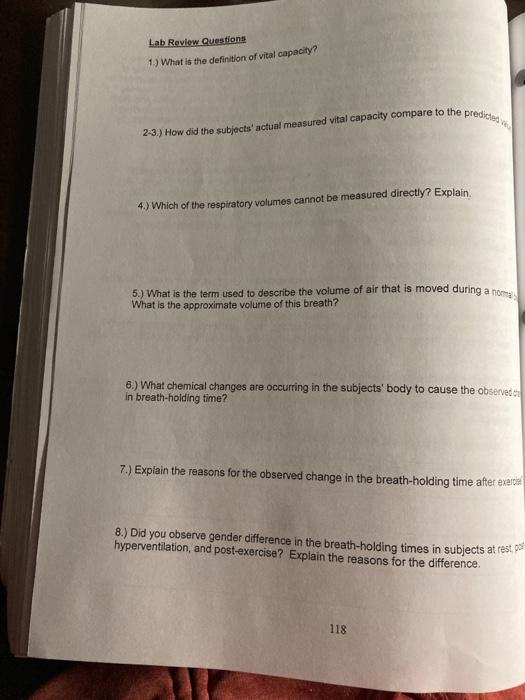 Solved Lab Review Questions 1 What Is The Definition Of Chegg