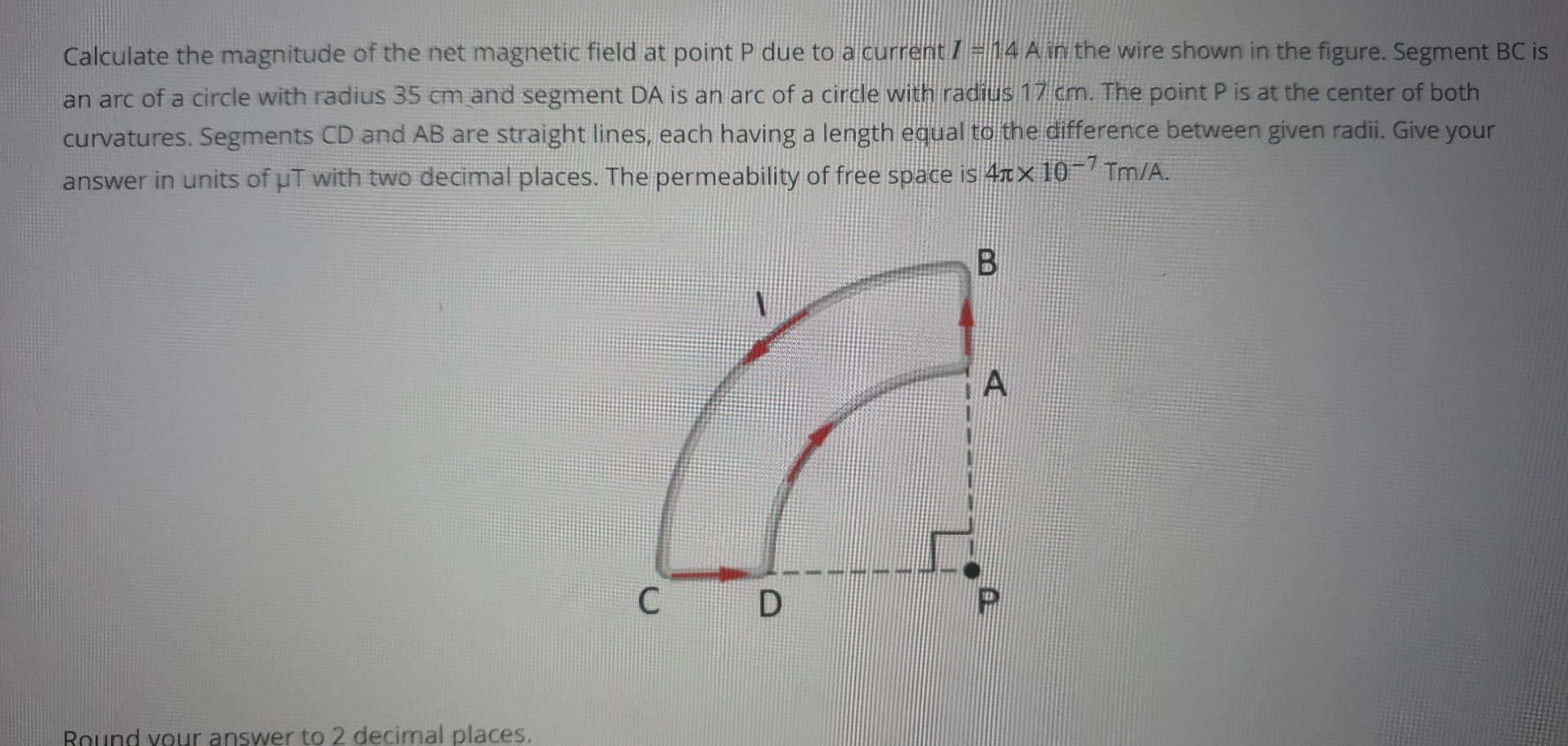 Solved Calculate The Magnitude Of The Net Magnetic Field At | Chegg.com