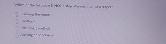 Solved Which of the following is NOT a step of preparation | Chegg.com