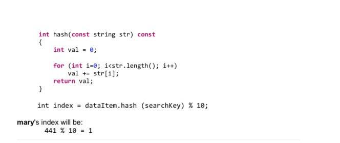 Hash tables can be used to store(load) user login | Chegg.com