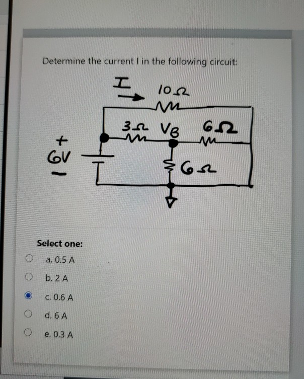 Solved Determine the current I in the following circuit: | Chegg.com
