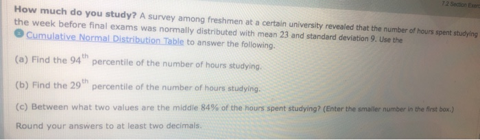 Solved 12 Second How much do you study? A survey among | Chegg.com