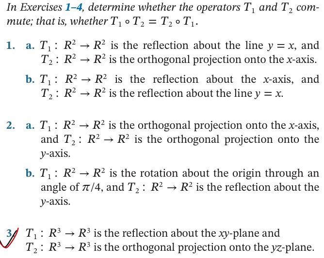 Solved In Exercises 1-4, determine whether the operators T | Chegg.com