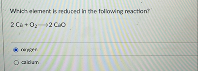 Solved Which element is reduced in the following | Chegg.com