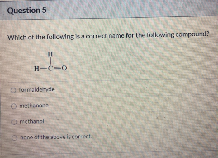 Solved Question 1 Which Of The Following Compounds Is An Chegg Com