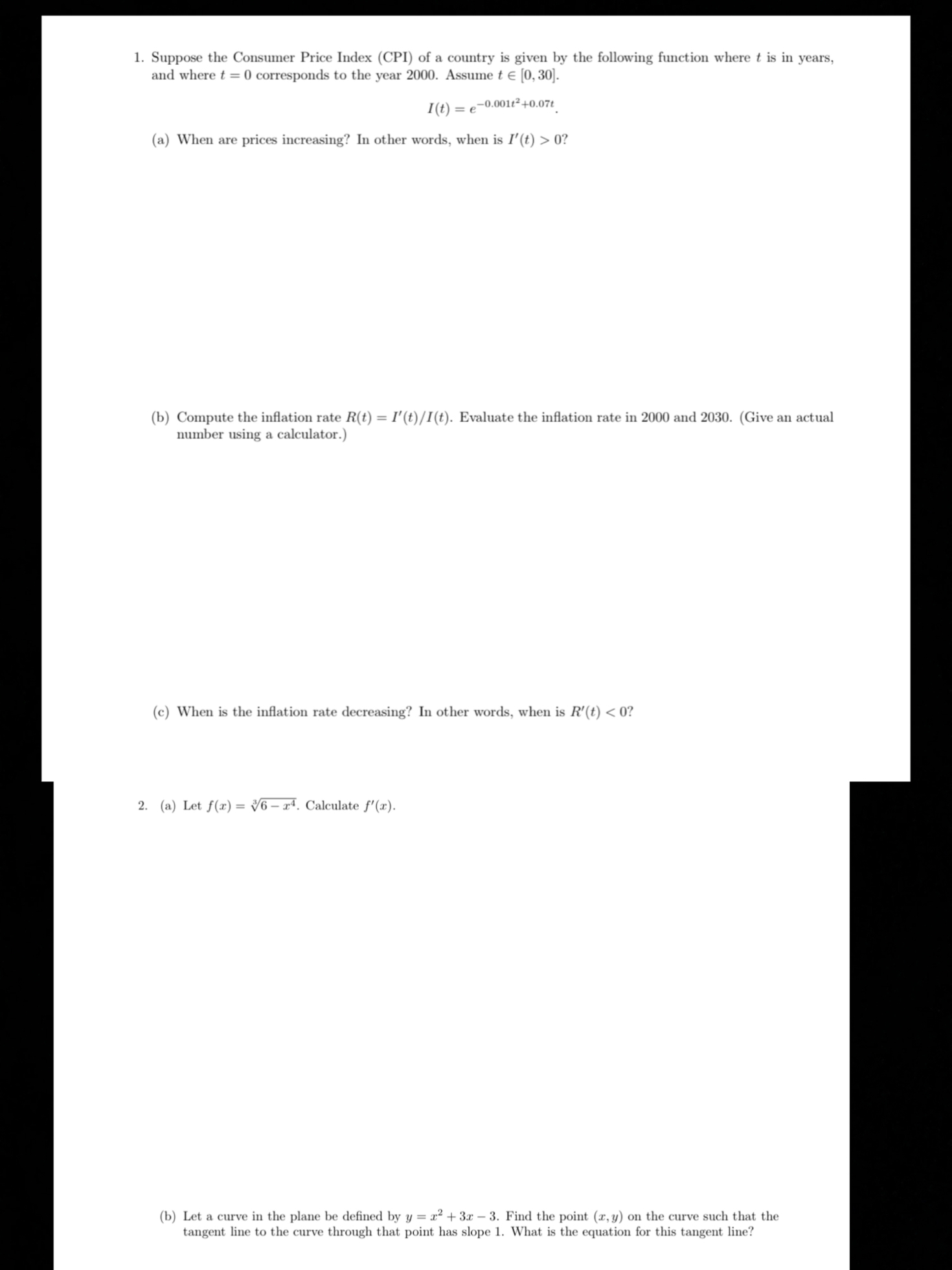 SOLVED SUPPOSE THE CONSUMER PRICE INDEX CPI OF A COUNTRY visual data 2