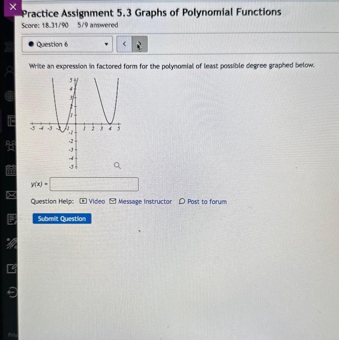 Solved Practice Assignment 5.3 Graphs of Polynomial | Chegg.com