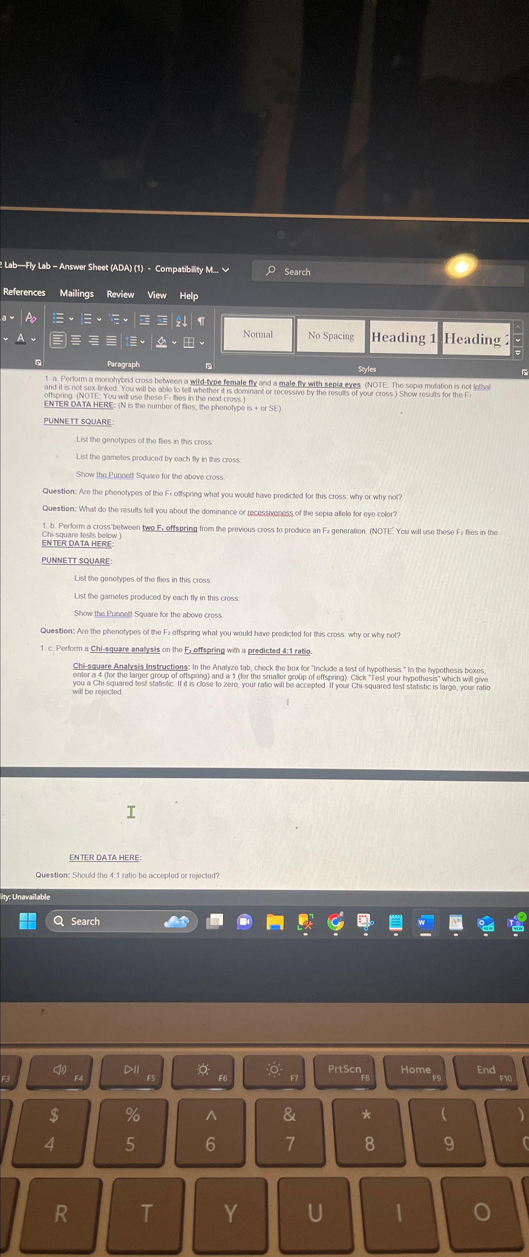 Solved Lab-Fly Lab-Answer Sheet (ADA) (1) - ﻿Compatibility | Chegg.com