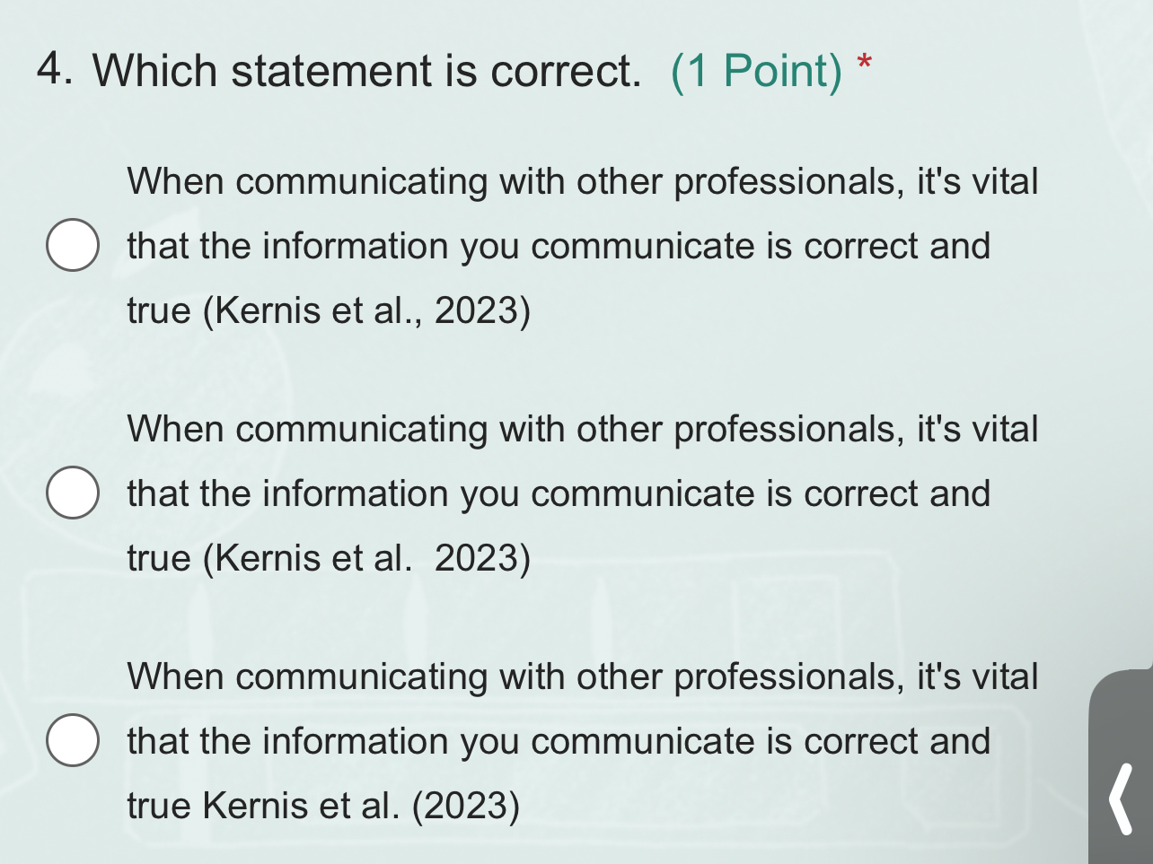 Solved Which statement is correct. (1 ﻿Point) *When | Chegg.com