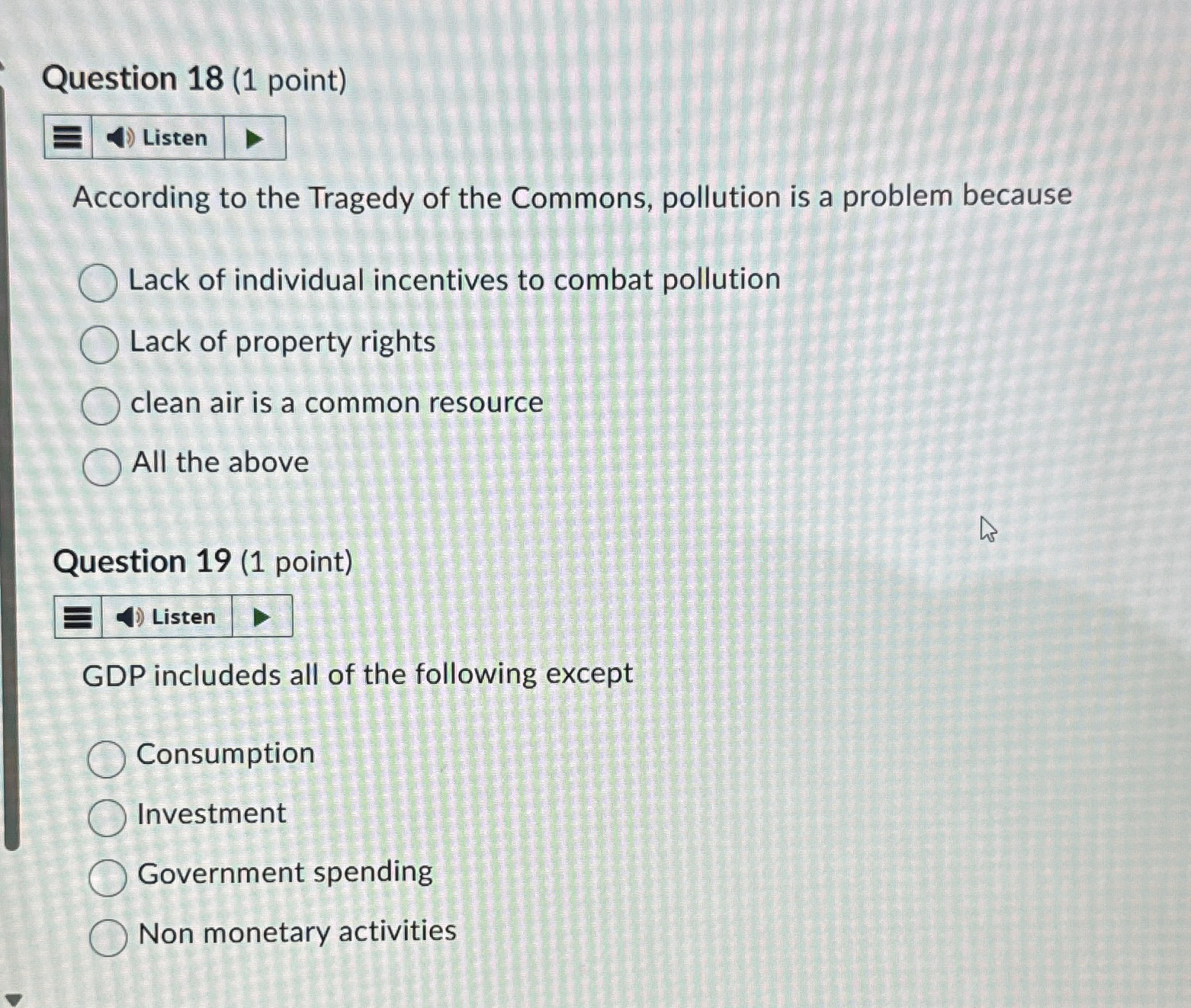 Solved Question 18 (1 ﻿point) According to the Tragedy of | Chegg.com