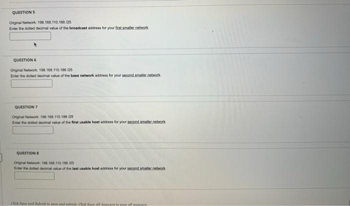 Solved Orginal Network 198.168.110.186 R25 Enter the dotted | Chegg.com