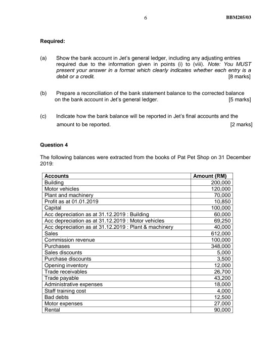 Solved 3 BBM205/03 Answer ALL questions below. Question 1 | Chegg.com