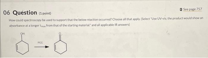 Solved 06 Question (1 point) See page 757 How could | Chegg.com