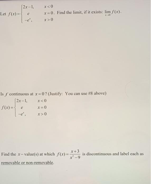 Solved 2x 1 Let F X E R