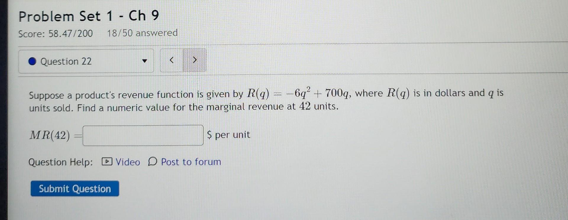 Solved Problem Set 1 - Ch 9 Score: 80.47/20025/50 answered | Chegg.com
