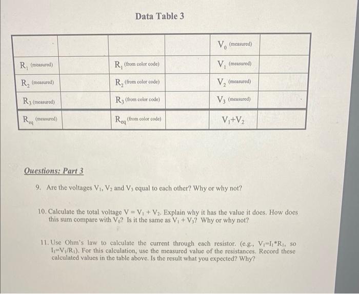 Solved EXPERIMENT 4 RESISTORS IN SERIES & PARALLEL