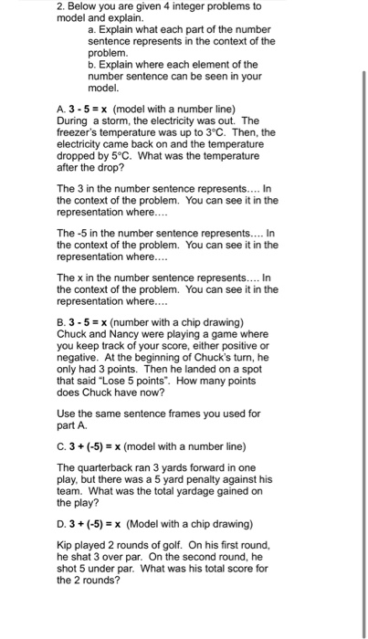 2. Below you are given 4 integer problems to model | Chegg.com