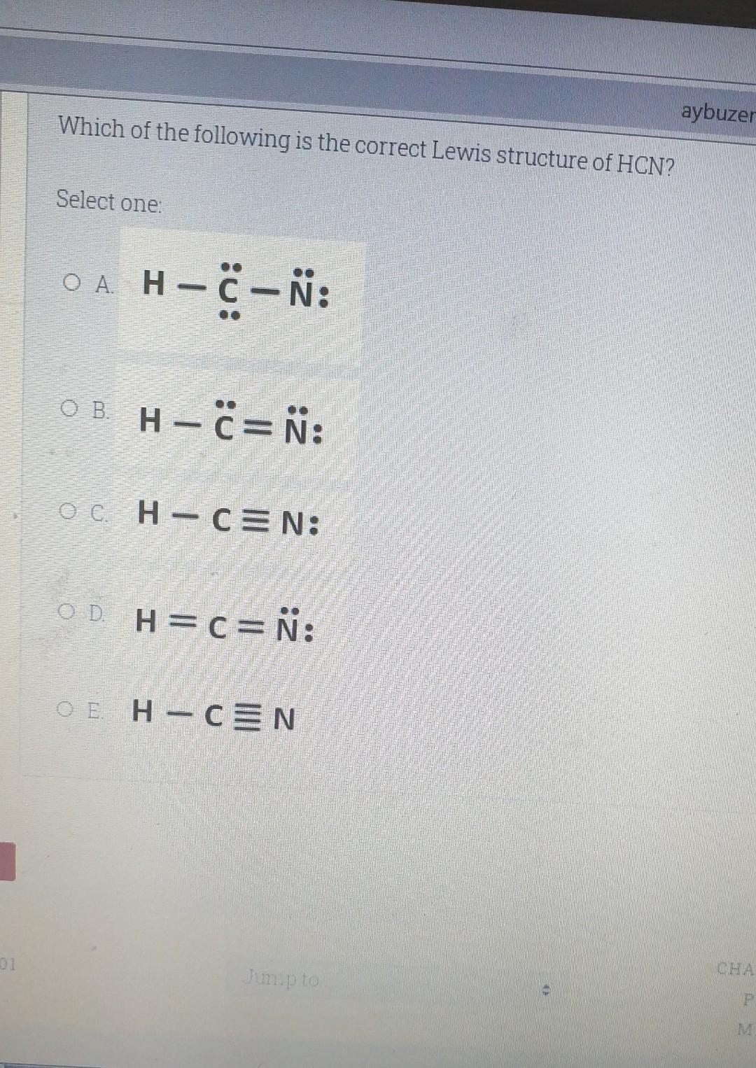 Solved Aybuzer Which Of The Following Is The Correct Lewi Chegg Com