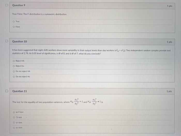 Solved Question 7 1 pts To test the effectiveness of a | Chegg.com