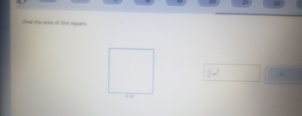 Solved And the area of this square. | Chegg.com