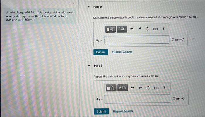 Solved A point charge of 9.20nC is located at the origin and | Chegg.com
