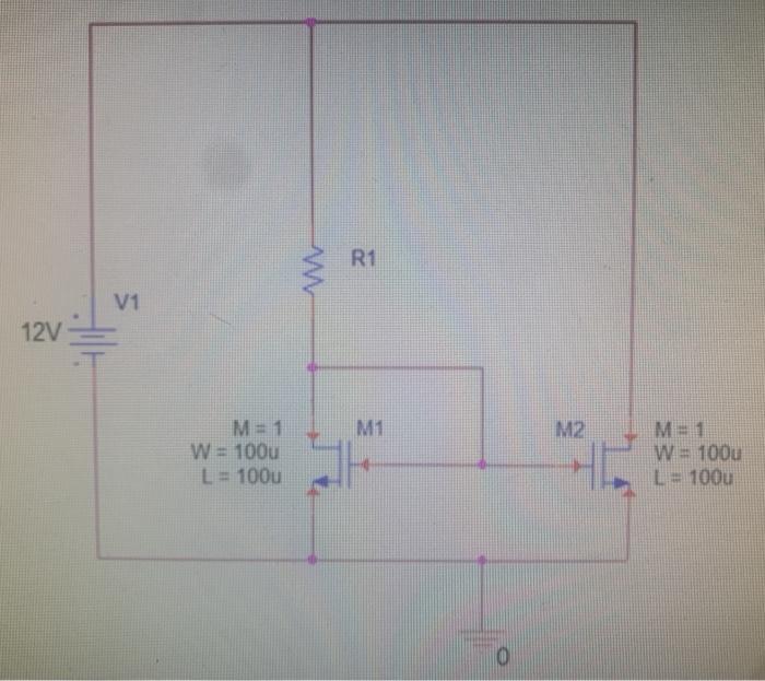 Solved Design the MOSFET current mirror shown in Figure 2 to | Chegg.com
