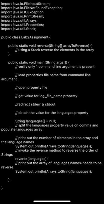 Solved Transfer the java file and properties from the Lab 2 | Chegg.com