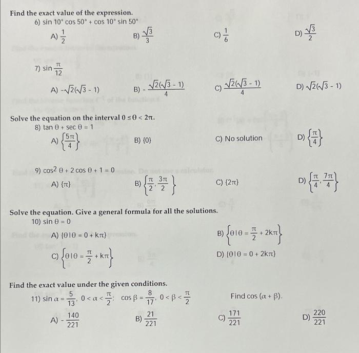 solved-find-the-exact-value-of-the-expression-6-sin-10-cos-chegg