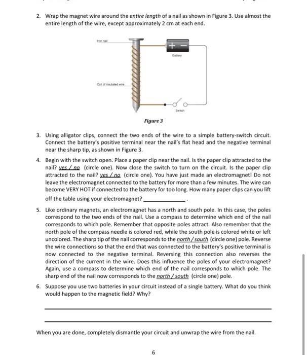 electromagnet experiment design answer key