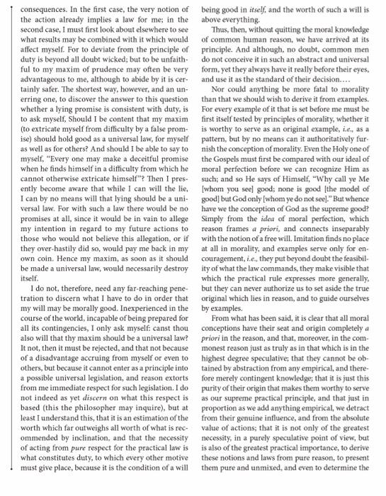 The Moral Law IMMANUEL KANT Kant argues that his | Chegg.com