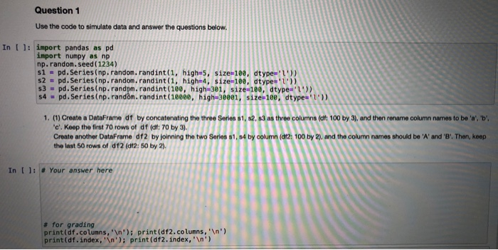 Solved Question 1 Use the code to simulate data and answer | Chegg.com