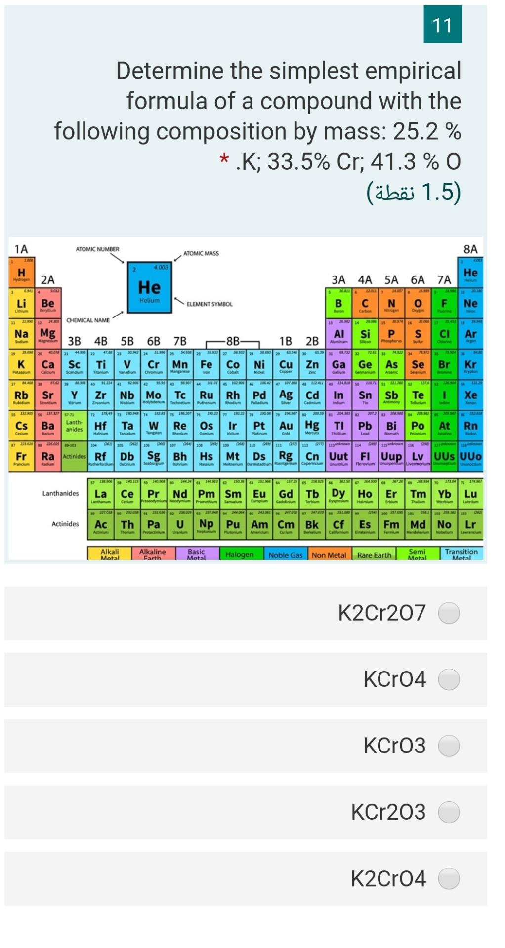 Atomic Mass Of K