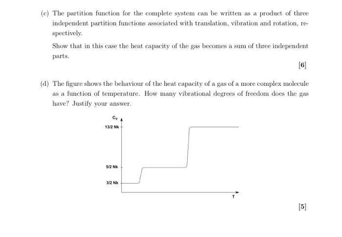 Solved (c) The partition function for the complete system | Chegg.com