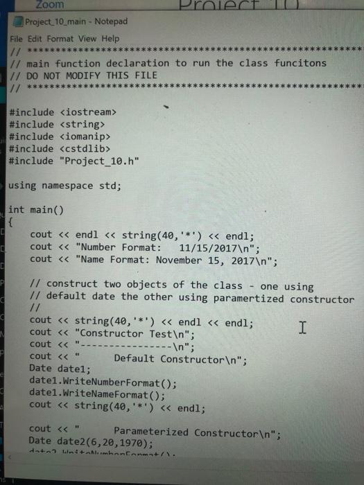 Solved Spring 2021 CPE211 Project Assignment Project 10 | Chegg.com
