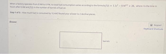 Solved When a factory operates from 6AM to 6PM its total Chegg