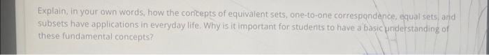 Solved Explain, in your own words, how the contepts of | Chegg.com