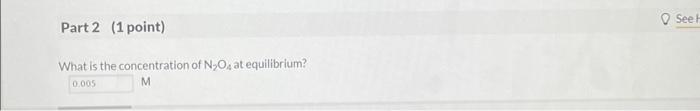 Solved | See page 685 10 Question (2 points) The value of Ke | Chegg.com
