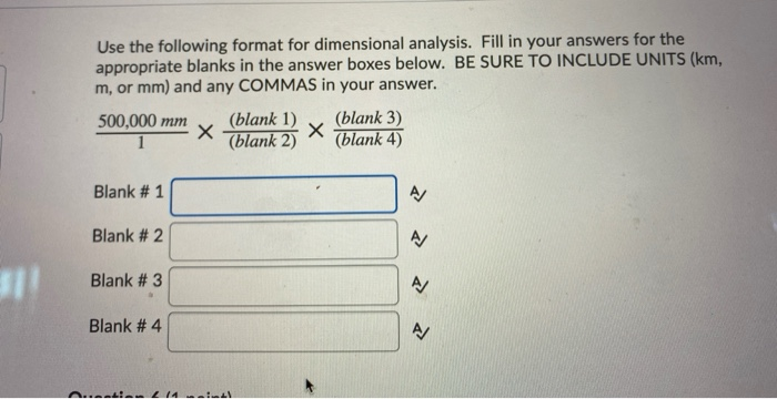 Solved Use the following format for dimensional analysis. | Chegg.com