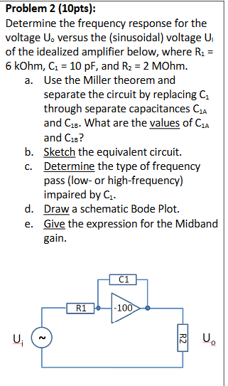 Solved Problem 2 (10pts):Determine the frequency response | Chegg.com