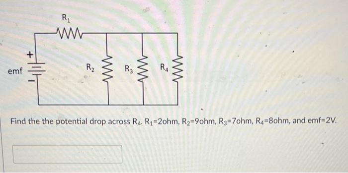 Solved Find the the potential drop across | Chegg.com