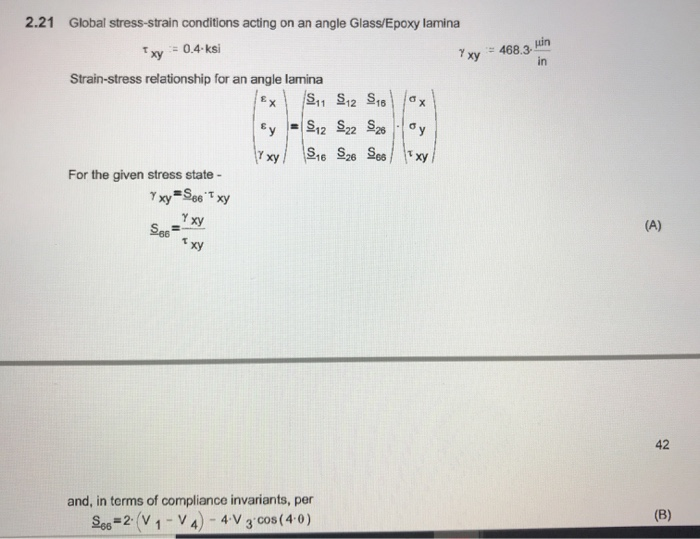 2.21 global stress-strain conditions acting on an angle glass/epoxy lamina txy =