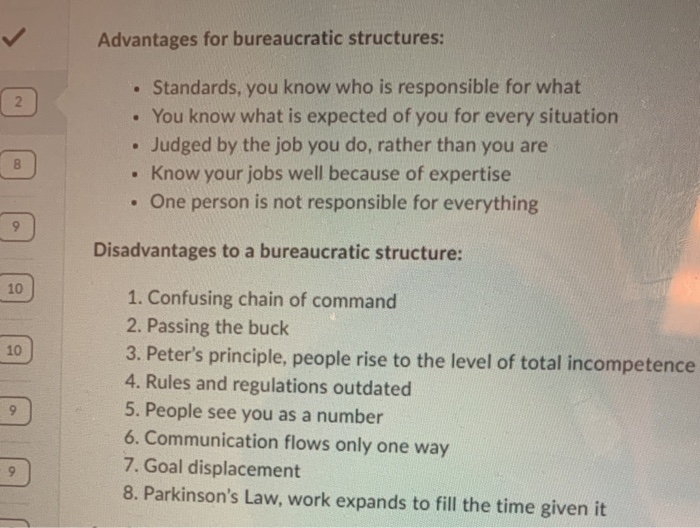 attributes of bureaucracy