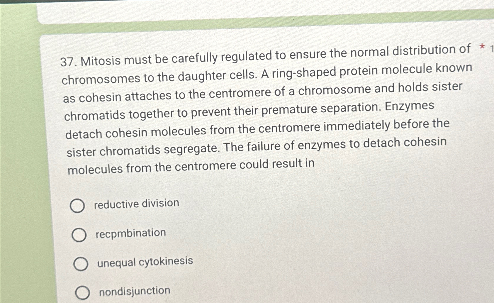 Solved What Type Of Cells Do Not Undergo Mitosisall Cells Chegg Com