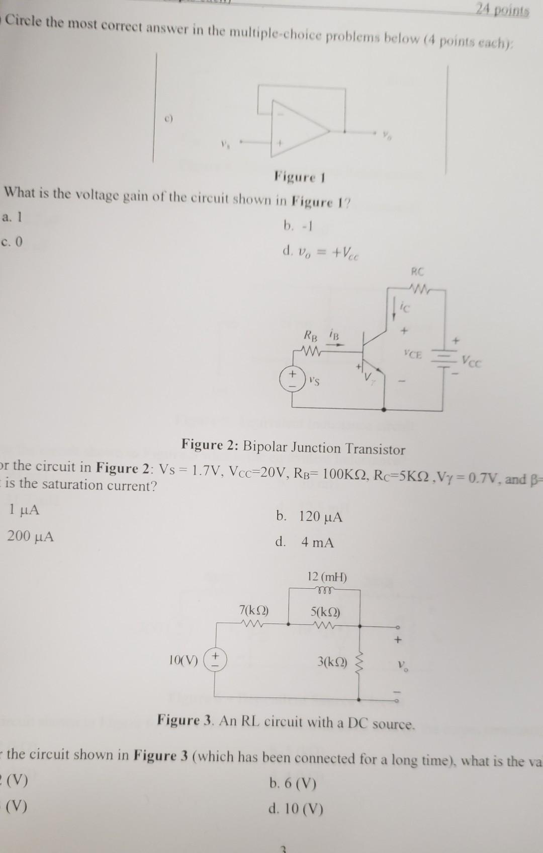 Solved 7. In Figure 7 the switch is closed at t=0, what is | Chegg.com