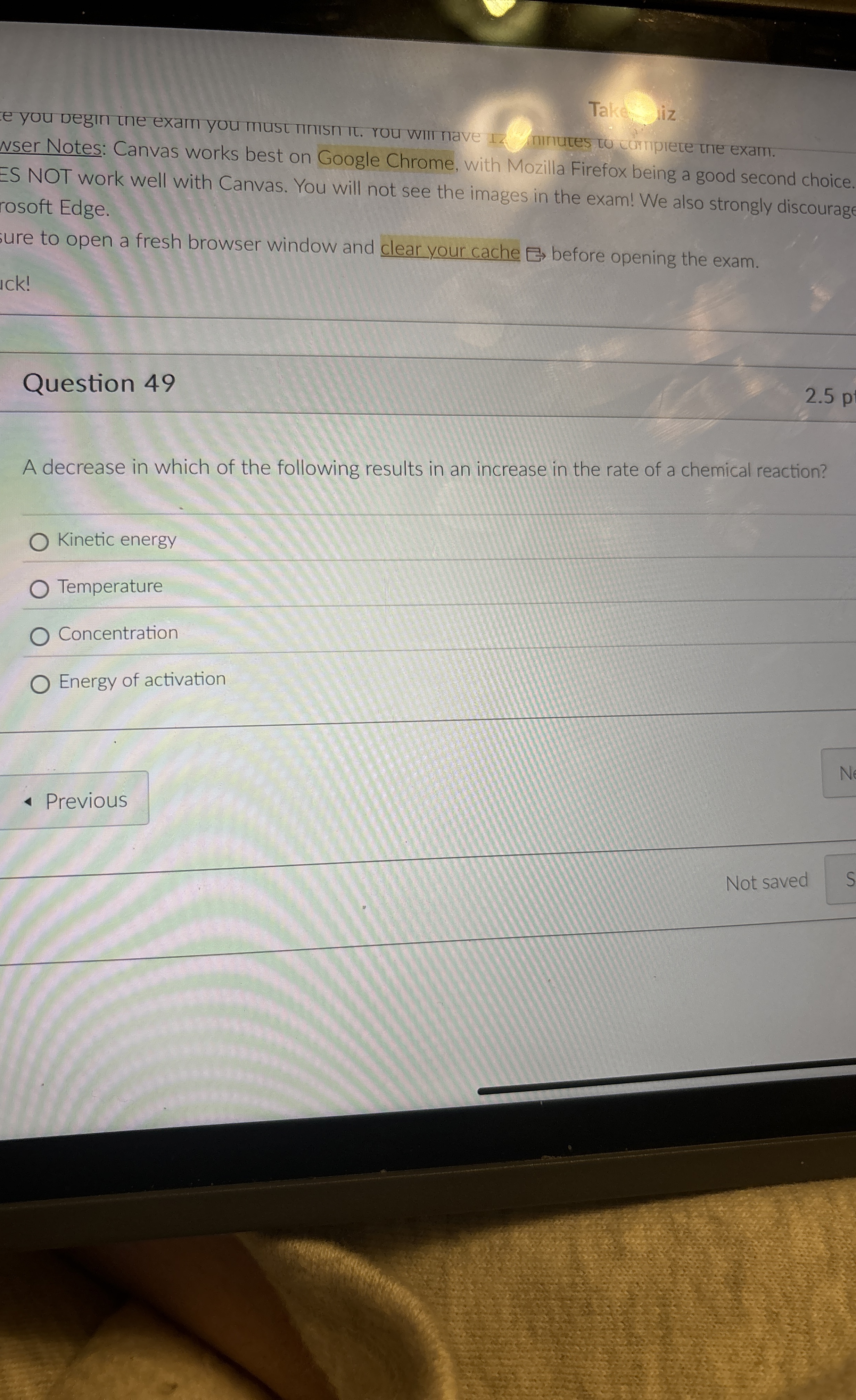 Solved Question 49A decrease in which of the following | Chegg.com